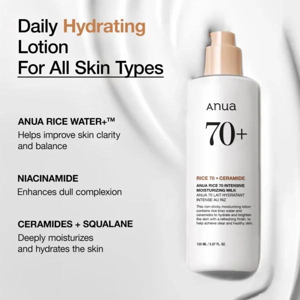 Anua - Rice 70 Intensive Moisturizing Milk