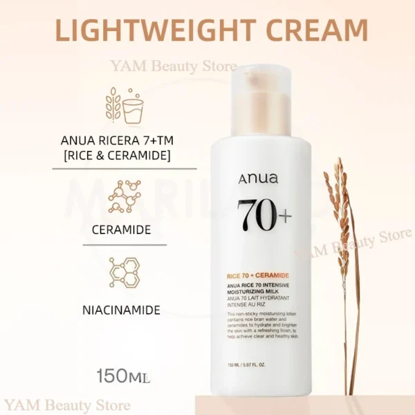 Anua - Rice 70 Intensive Moisturizing Milk