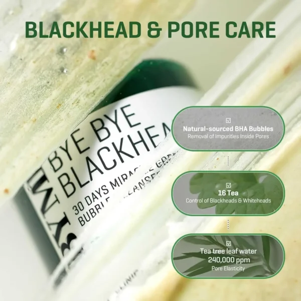 SOME BY MI - Bye Bye Blackhead 30 Days Miracle Green Tea Tox Bubble Cleanser
